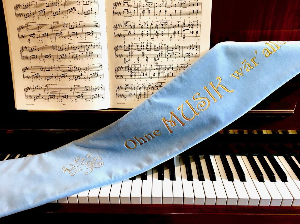  abbellimento Klavierdecke "Ohne Musik"